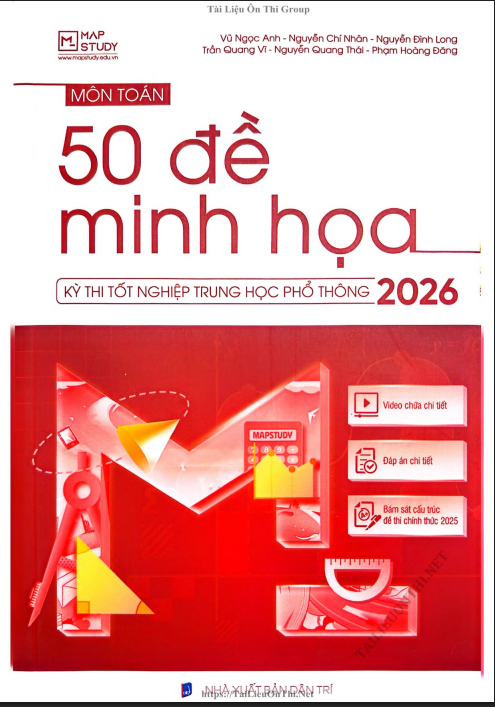 350 TRANG 50 ĐỀ MINH HỌA TOÁN THPT CÓ ĐÁP ÁN