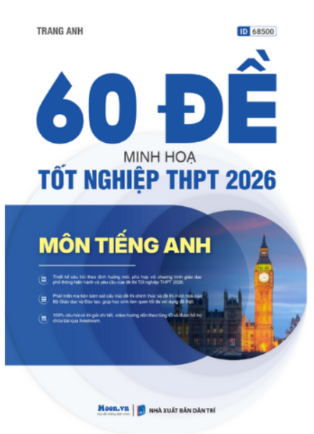 PDF 60 đề minh họa Tốt nghiệp THPT 2026 môn Tiếng Anh Moon